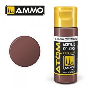 AMMO of Mig Jimenez 20060 ATOM COLOR Coffee Brown 20ml
