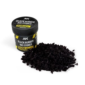 AK Interactive AK8315 BLACK RUBBER BIG STONES 100ml