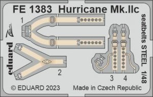 Eduard FE1383 Hurricane Mk. IIc seatbelts STEEL Arma Hobby 1/48
