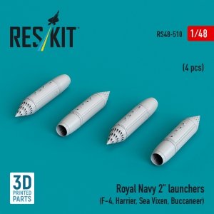 RESKIT RS48-0510 Royal Navy 2 launchers (4 pcs) (3D Printed) 1/48