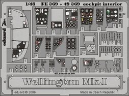 Eduard FE369 Wellington Mk. I cockpit interior 1/48 Trumpeter