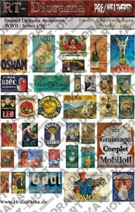 RT-Diorama 35823 Printed Accessories: French Advertising Signs 1/35