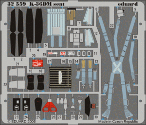 Eduard 32559 MiG-29 Fulcrum K-36DM seat 1/32 TRUMPETER