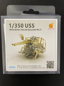 Very Fire USS03 USS 40mm Bofors Twin AA Guns with MK.51 ( 6sets ) 1/350