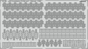 Eduard 53281 USS Constellation CV-64 part 1 - lifeboats TRUMPETER 1/350