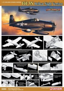 Dragon 5080 F6F-5N Hellcat Night Version 1/72