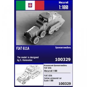Zebrano Z100-329 Fiat 611A Italian Armoured Car 1/100