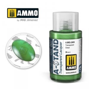 Ammo of Mig 2404 A-STAND Transparent Green 30ml