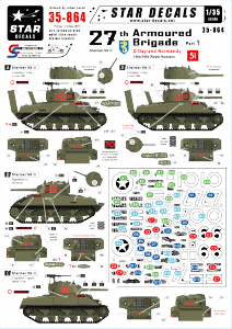 Star Decals 35-864 27th Armoured Brigade #1 1/35