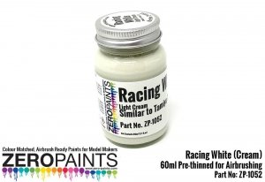 Zero Paints ZP-1052 Racing White Paint (Light Cream) - Similar to TS7 60ml