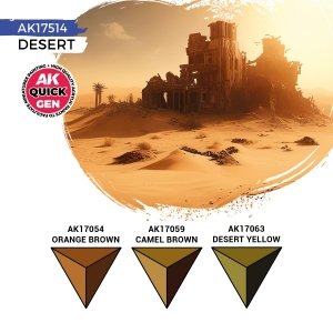 AK Interactive AK17514 DESERT – QUICK GEN SET 3x18ml
