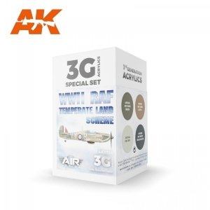 AK Interactive AK11724 WWII RAF TEMPERATE LAND SCHEME 4x17 ml
