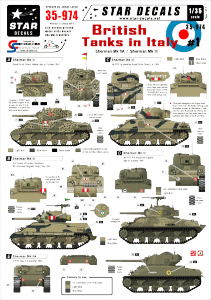 Star Decals 35-974 British Tanks in Italy #1 1/35