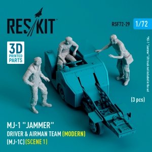 RESKIT RSF72-0029 MJ-1 Jammer Driver & airman team (Modern) (MJ-1C) (scene 1) (3 pcs) (3D Printed) (1/72)