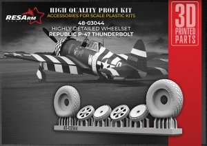RESArm 48-03044 P-47 - Wheels under load (3D resin printing) 1/48