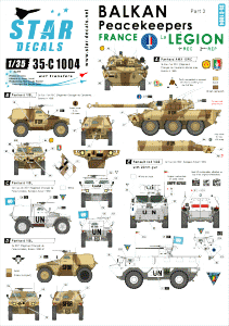 Star Decals 35-C1004 Balkan Peacekeepers #3. France 1/35