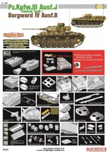 Dragon 6949 Pz.Kpfw.III Ausf.J Control Tank & Borgward IV Ausf.B 1/35