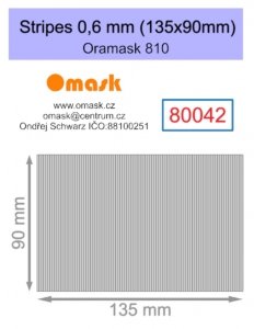 Omask 80042 Stripes 0,6 mm (135x90mm) Oramask 810 foil