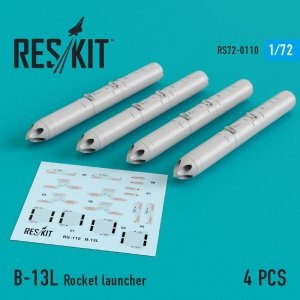 RESKIT RS72-0110 B-13L ROCKET LAUNCHERS (4 PCS) 1/72