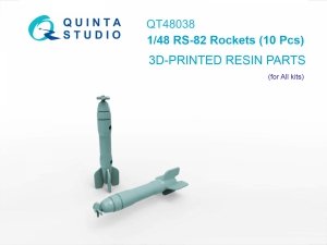 Quinta Studio QT48038 RS-82 Rockets (10 Pcs) (all kits) 1/48