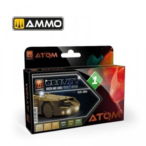 AMMO of Mig Jimenez 20804 ATOM Gravity Green and Sand Set 6x20ml