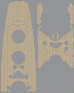 Pontos 35005WD1 IJN Musashi Wooden Deck set 1944 (1:350)