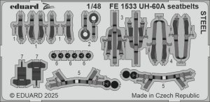 Eduard FE1533 UH-60A seatbelts STEEL ICM 1/48