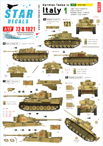 Star Decals 72-A1021 German tanks in Italy # 1. Sicilly 1943 1/72