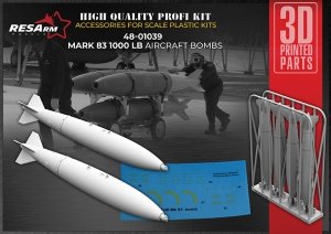 RESArm 48-01039 mk83 - A thousand-pound American aviation Bomb (WITH DECAL) (3D resin printing) 1/48