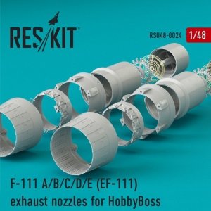 RESKIT RSU48-0024 F-111 A/B/C/D/E (EF-111) exhaust nozzles for HobbyBoss kit 1/48