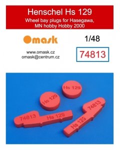 Omask 74813 Henschel Hs 129 wheel bay plugs (for Hasegawa, MN Hobby, Hobby 2000)) 1/48