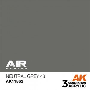 AK Interactive AK11862 NEUTRAL GREY 43 – AIR 17 ml