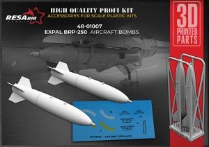 RESArm 48-01007 BRP 250 - Spanish Aviation Bomb (WITH DECAL) (3D resin printing) 1/48