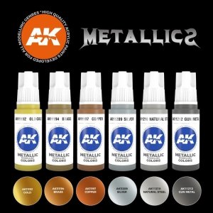AK Interactive AK11608 METALLICS SET 6x17 ml