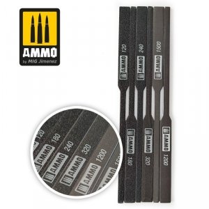 Ammo of Mig 8567 TAPERED SANDING STIK 120/180/240/320/1200/150 patyczki ścierne