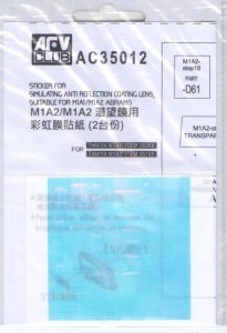 AFV Club AC35012 Sticker Anti Reflection Coating Lens for M1A1/M1A2 Abrams (1:35)
