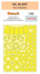 Omask 54028 MIl MI-8MT mask (for Zvezda 4828) 1/48