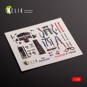 Kelik K48120 F-104G - interior 3D decals for Kinetic kit (1/48)