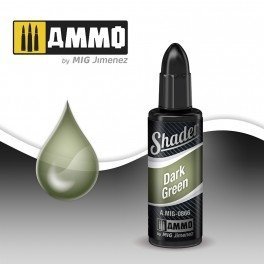 AMMO of Mig Jimenez A.MIG 0866 DARK GREEN SHADER 10ML