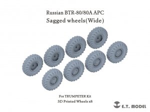 E.T. Model P35-120 Russian BTR-80/80A APC Sagged wheels (Wide) For TRUMPETER Kit 1/35
