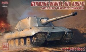 Modelcollect UA72089 Germany WWII E-100 Heavy Tank Ausf. C with 128mm Gun 1/72