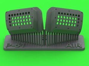 Master AM-48-189 P-51 Mustang - pokrywa wlotu powietrza do gaźnika - typ standardowy z otworami (do modelu Airfix) 1/48