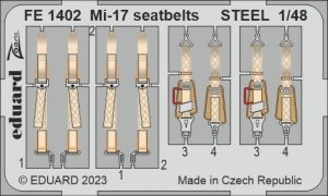 Eduard FE1402 Mi-17 seatbelts STEEL Trumpeter 1/48