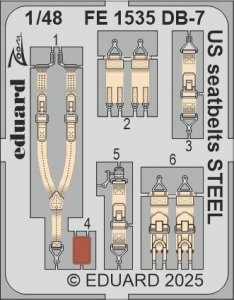 Eduard FE1535 DB-7 Boston III US seatbelts STEELI HONG KONG MODELS 1/48