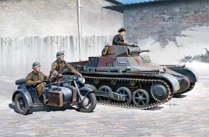 Academy 13556 German Panzer I Ausf.B & Motorcycl 1/35
