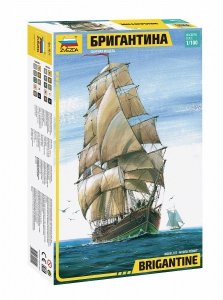 Zvezda 9011 Brigantine Two-mast sailing vessel  1/100