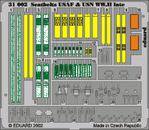 Eduard 32506 Seatbelts USAF & USN WWII late 1/32