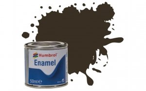 Humbrol AQ0010 Enamel Paint: 10 Service Brown Gloss (50 ml)