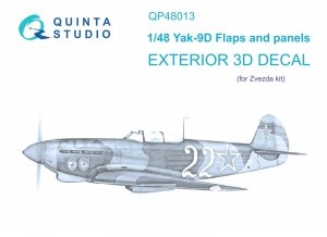 Quinta Studio QP48013 Yak-9D Exterior set (Zvezda) 1/48
