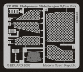 Eduard TP020 Flakpanzer IV Möbelwagen 37mm 1:35 Tamiya